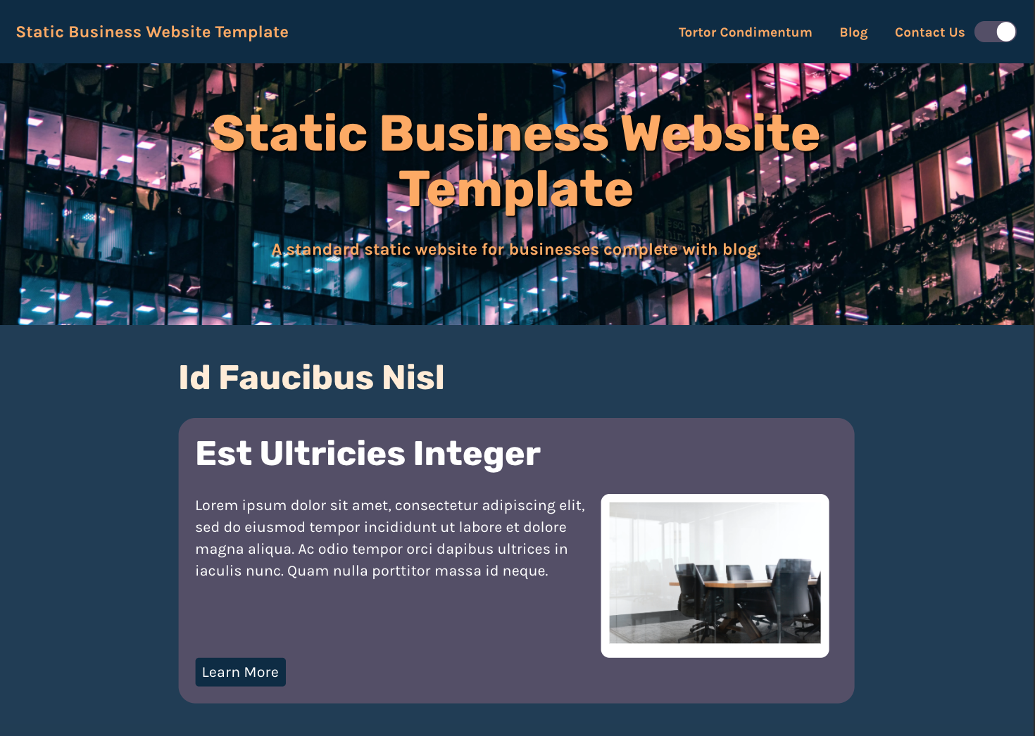 static business site